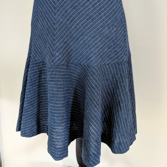 Banana Republic Cotton Pin-Striped Ruffle Dress - Picture 5 of 7